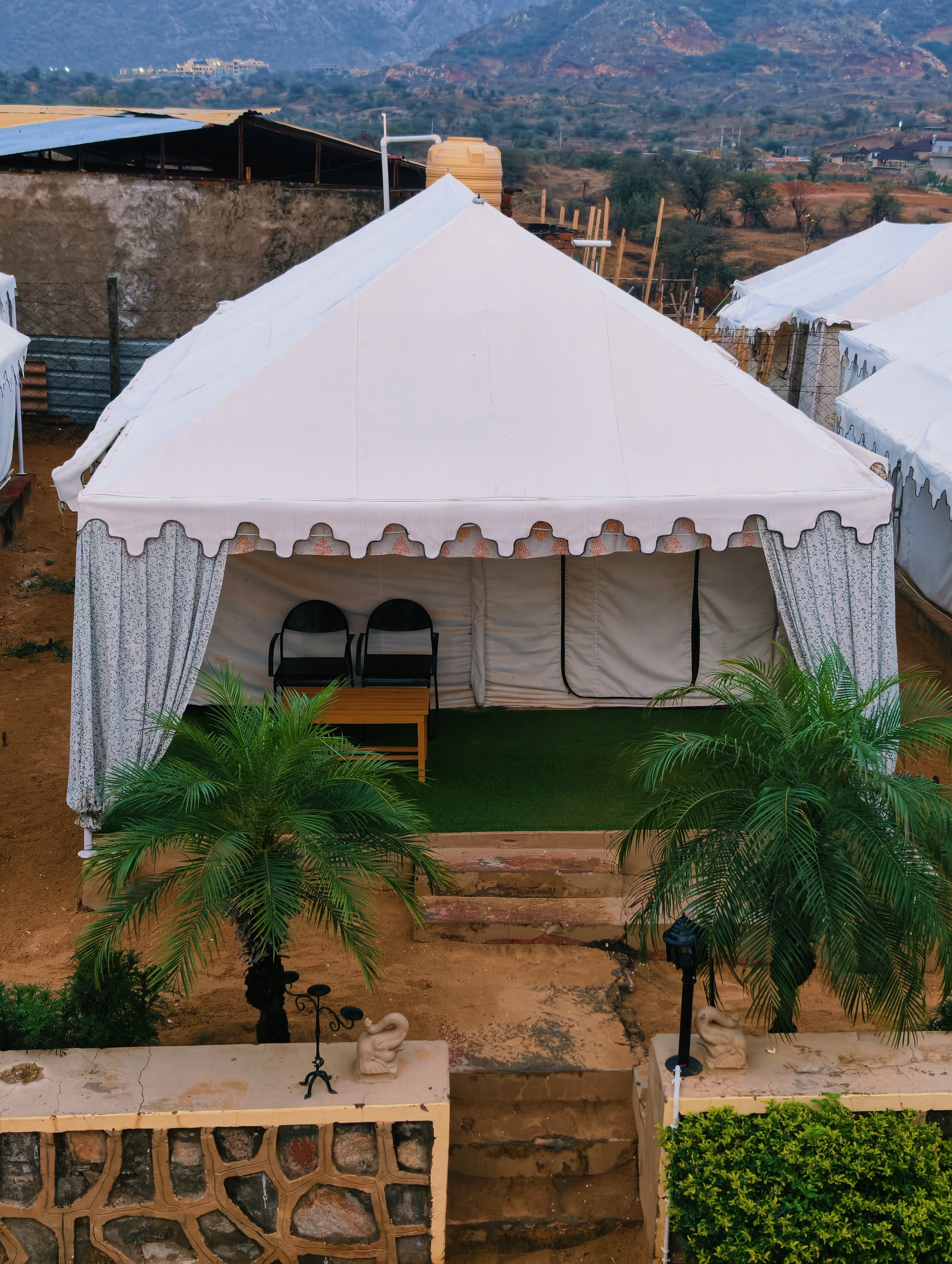 Experience the beauty, warmth & peaceful charm of Oasis Desert Camp by day.