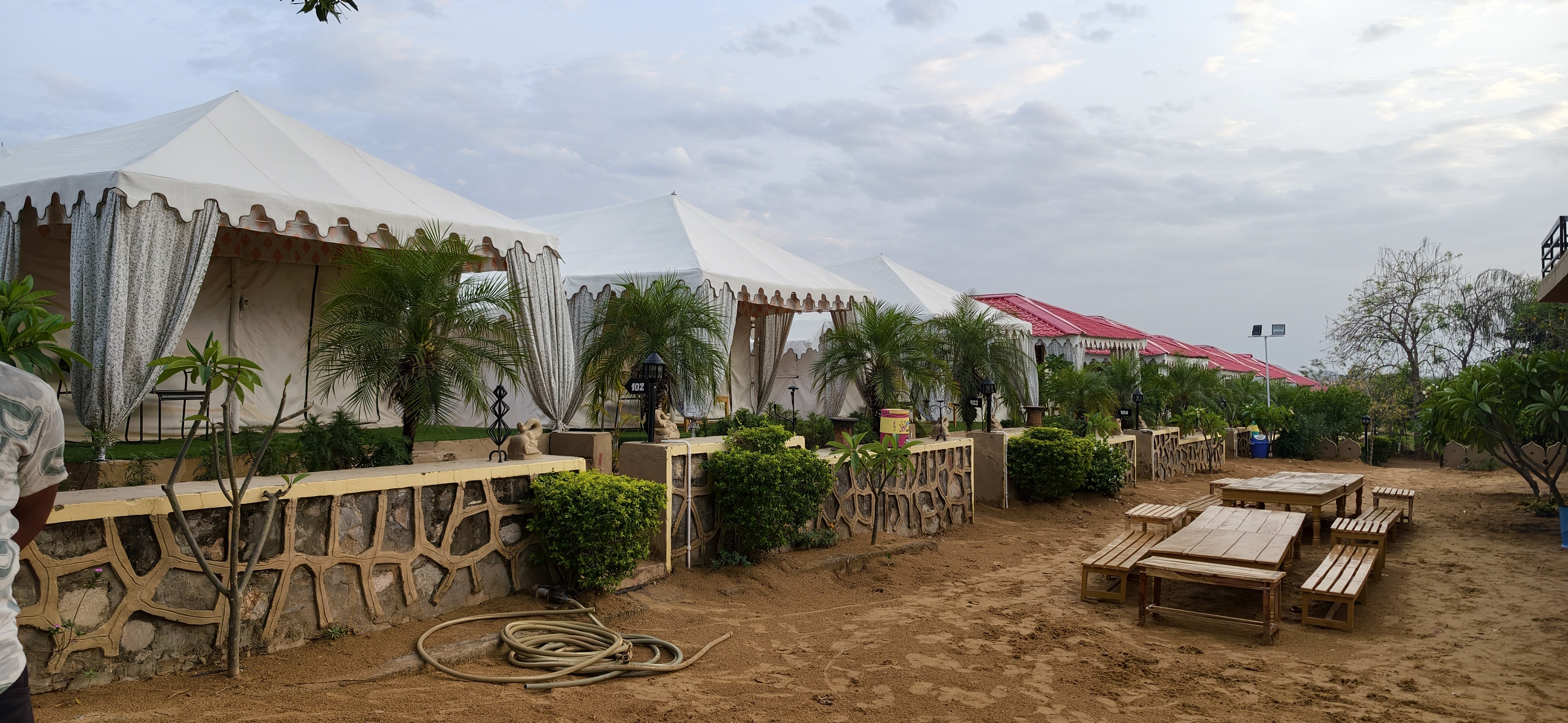 Experience the beauty, warmth & peaceful charm of Oasis Desert Camp by day.