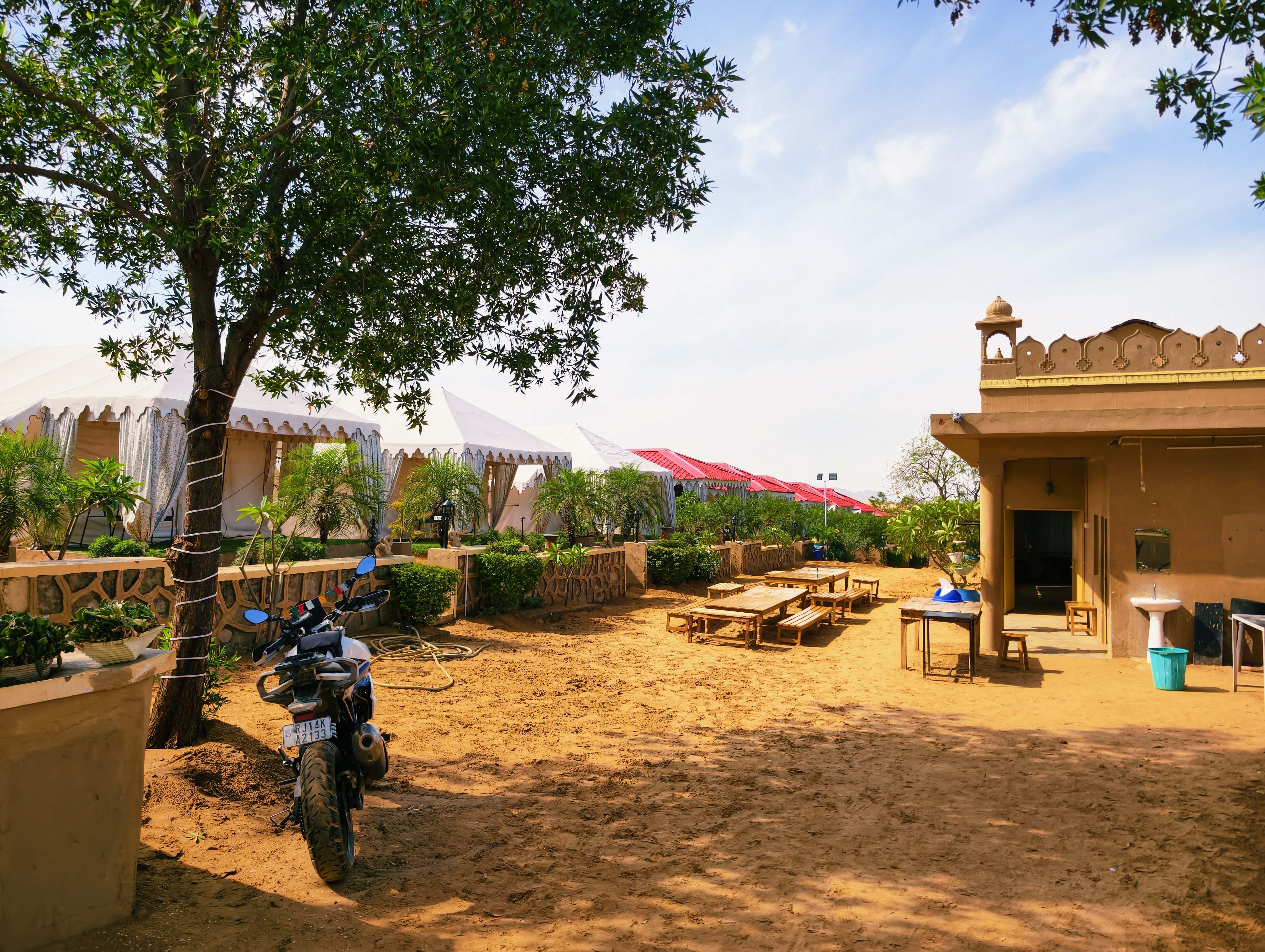 Experience the beauty, warmth & peaceful charm of Oasis Desert Camp by day.