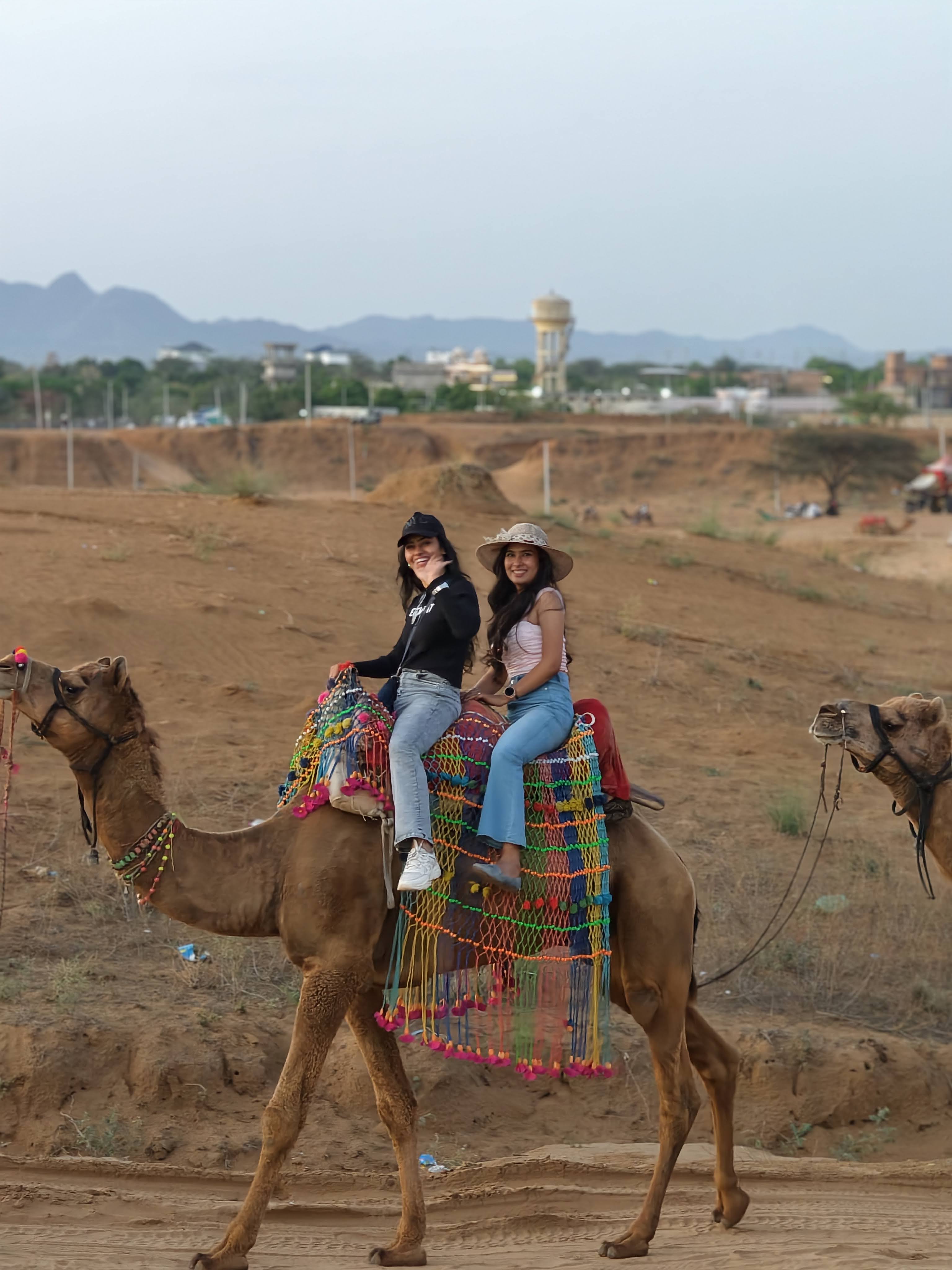 Ride through the golden dunes and experience the timeless charm of Rajasthan. 🐪✨